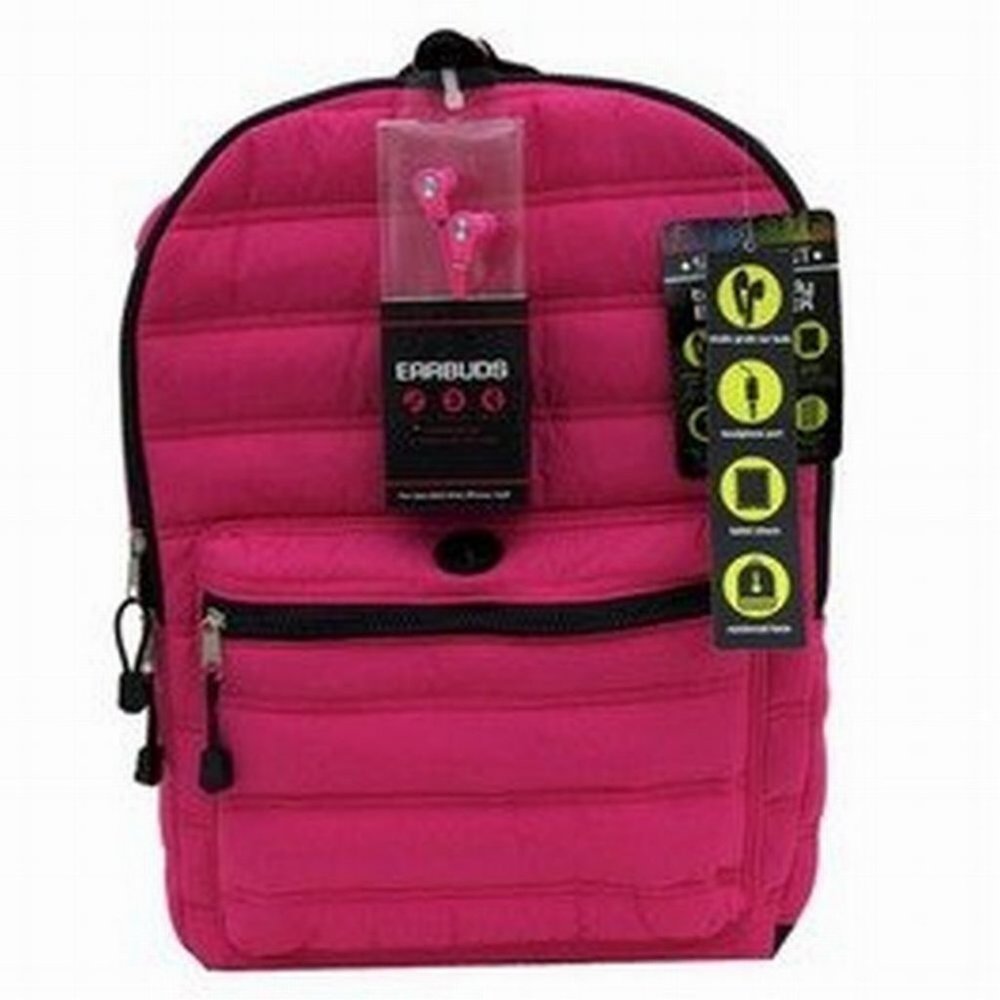 FAB Starpoint Hot Pink Backpack Sport School Travel Tech Ready Earbuds Back Pack
